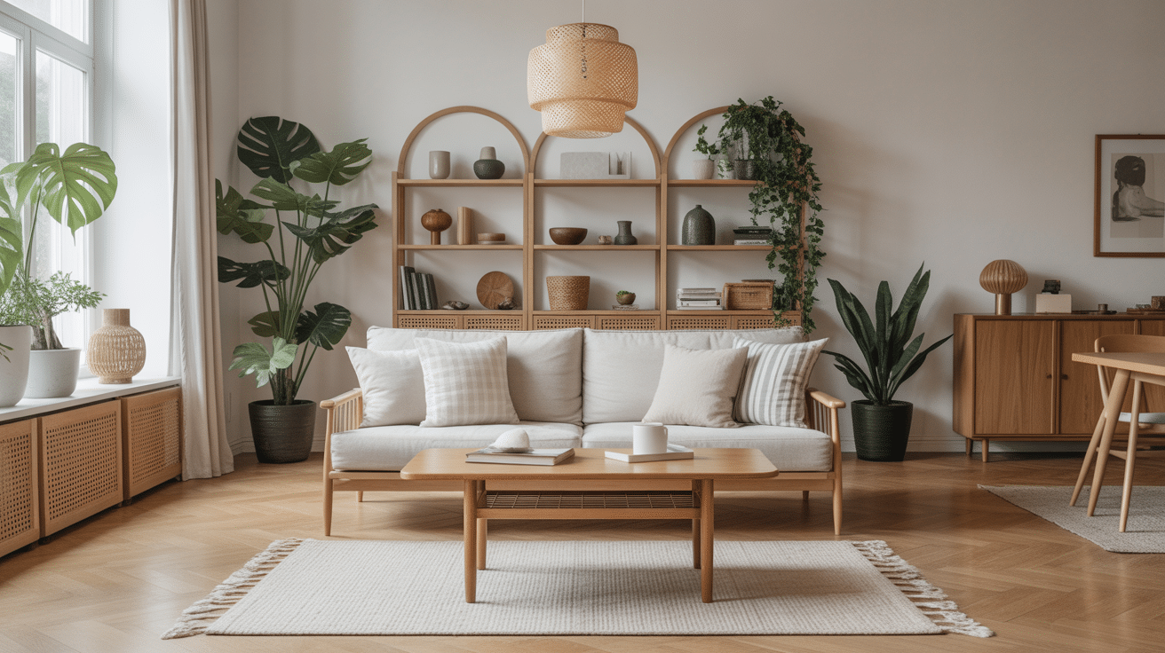 Intérieur ameubla style minimaliste avec mobilier design