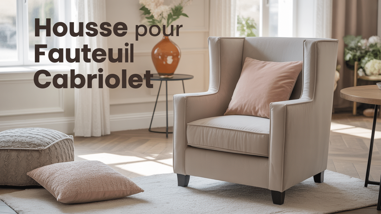 housse fauteuil cabriolet moderne dans salon lumineux
