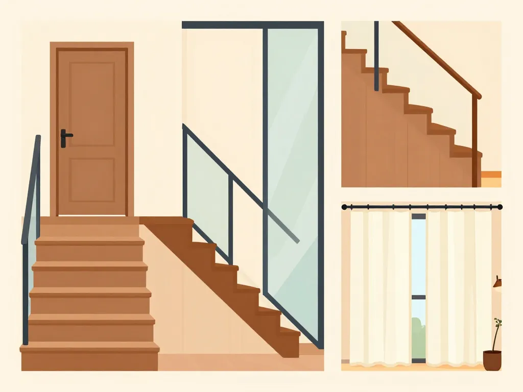 fermer un escalier pour garder la chaleur solutions porte verrière rideau