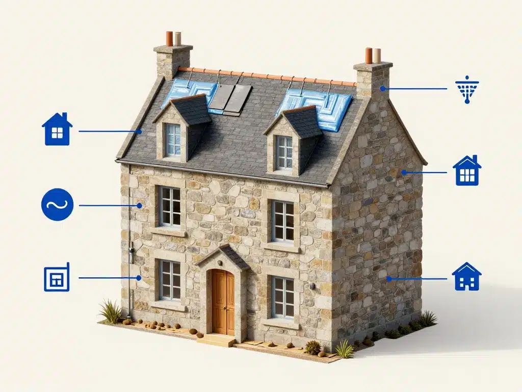 diagramme rénovation maison bretonne pierre
