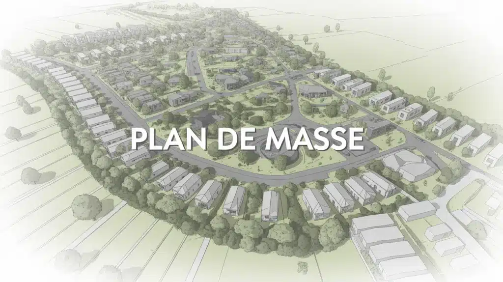 Plan de masse architectural vue aérienne vectorielle
