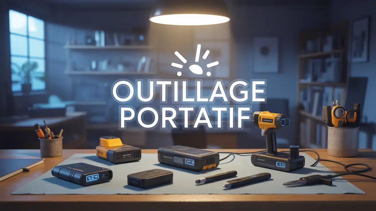outillage portatif sans fil sur établi