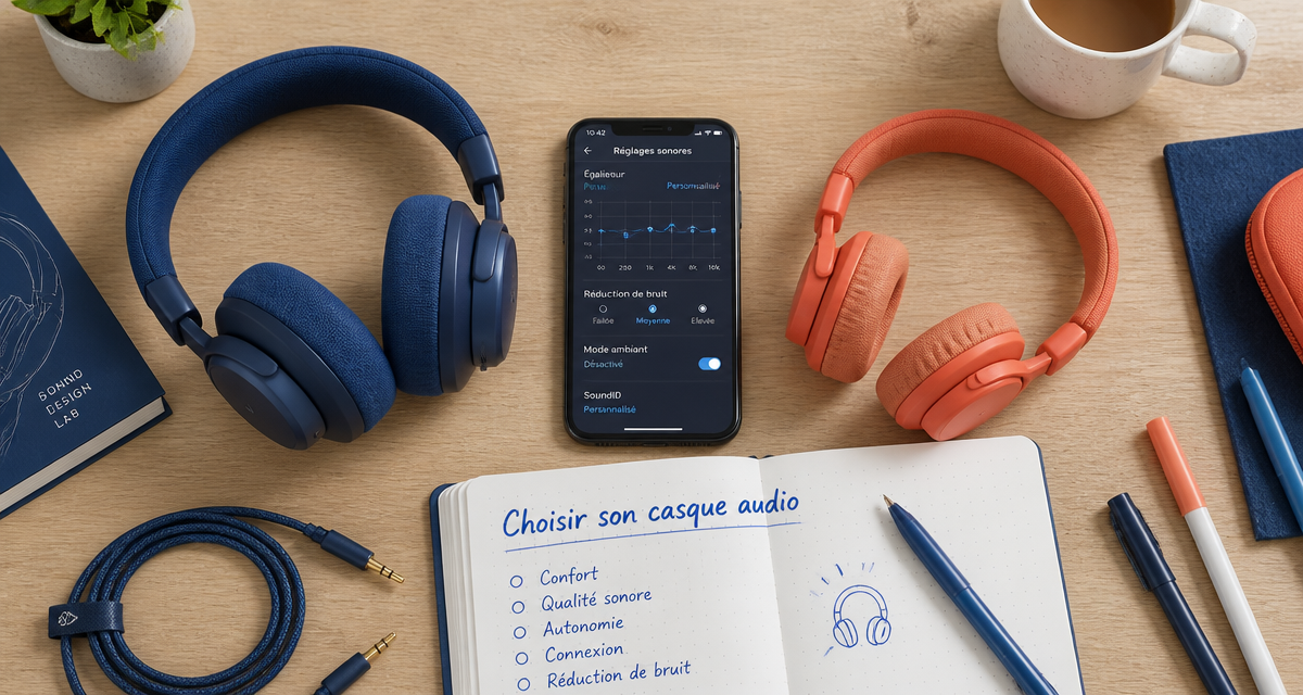 meilleur casque audio sur bureau moderne
