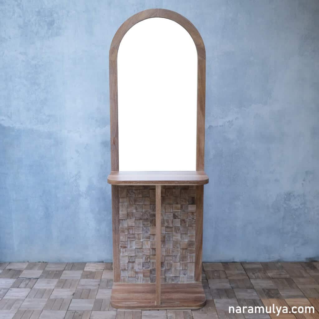 Teak Standing Mirror