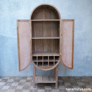 Zero Waste Design Furniture by Nara Mulya Abadi 13 Teak Wine Cabinets