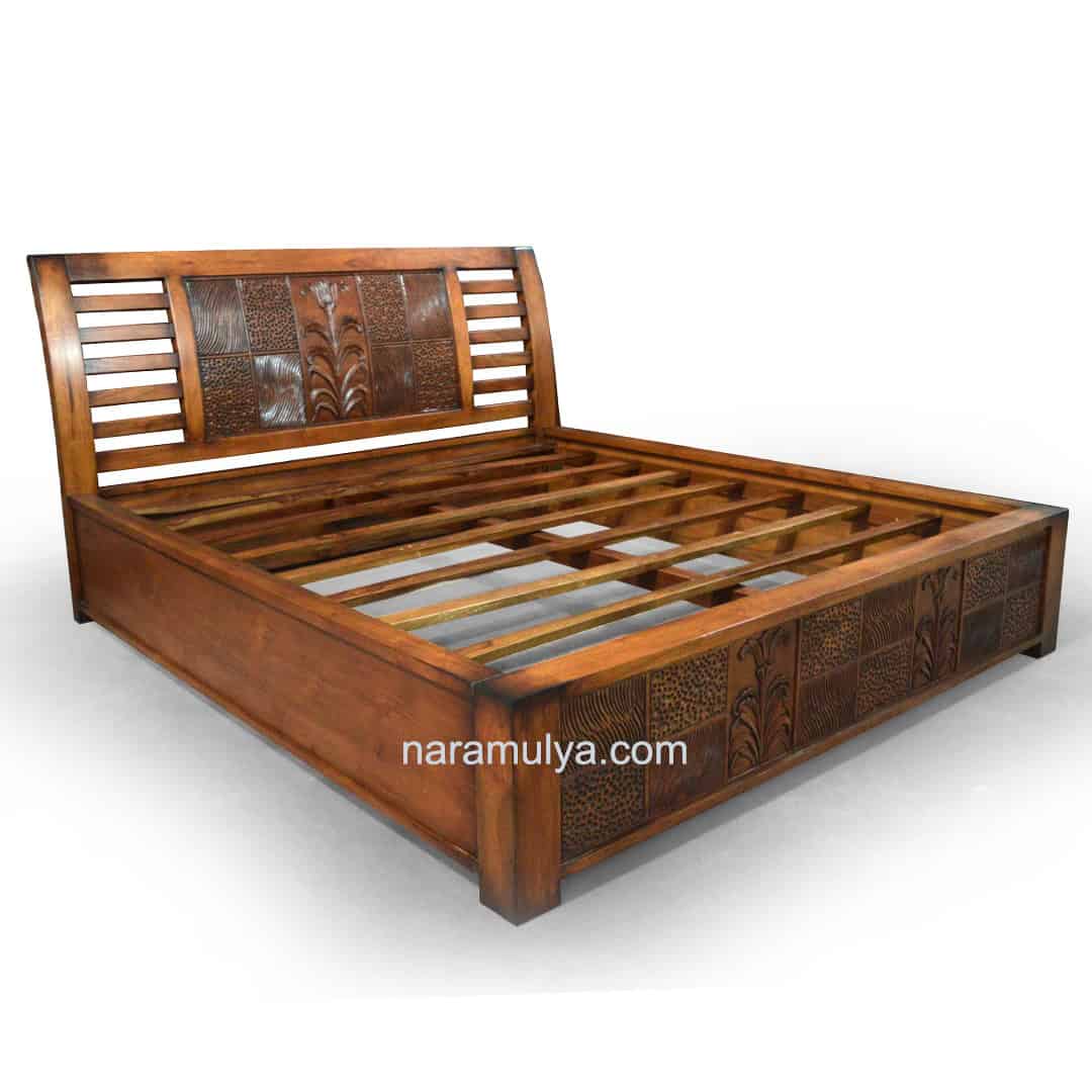 Teak Carving Bed