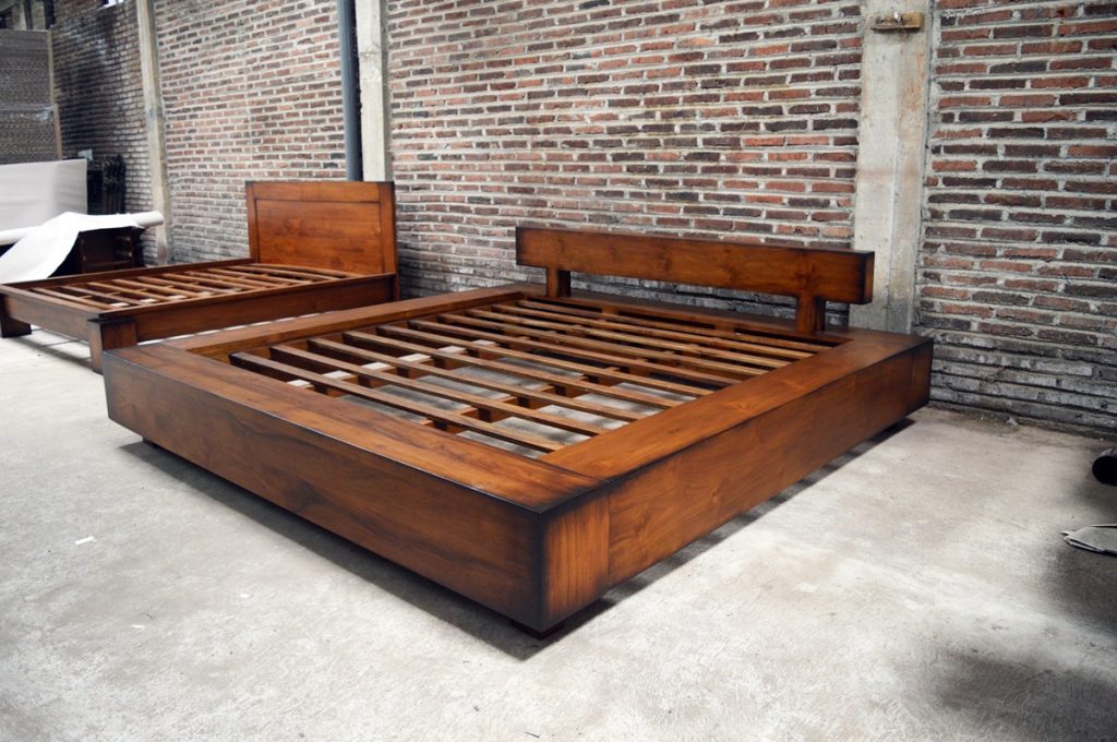 solid teak bed