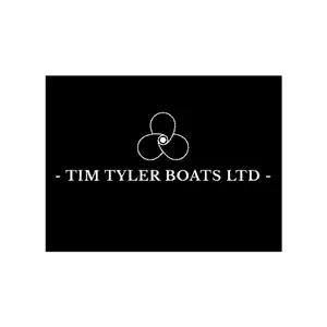 Tim Tyler Boats Ltd logo with a black background and white text.
