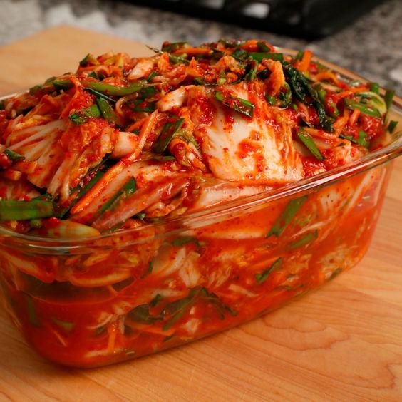 Kimchi for gut health and acne