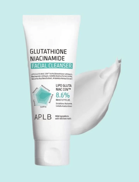 APLB Glutathione Niacinamide Facial Cleanser is amongst the best korean skincare for acne prone skin