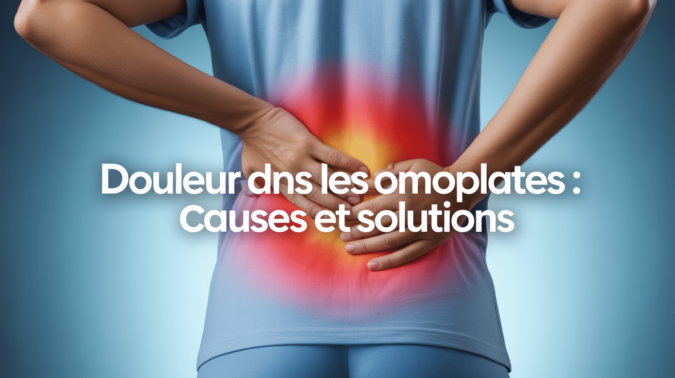 Illustration médicale de douleur dans les omoplates