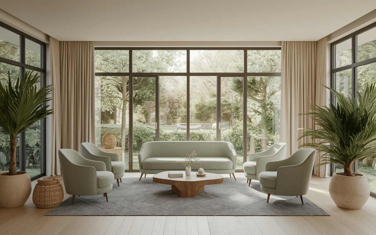 Salon maison de repos depression - environnement chaleureux