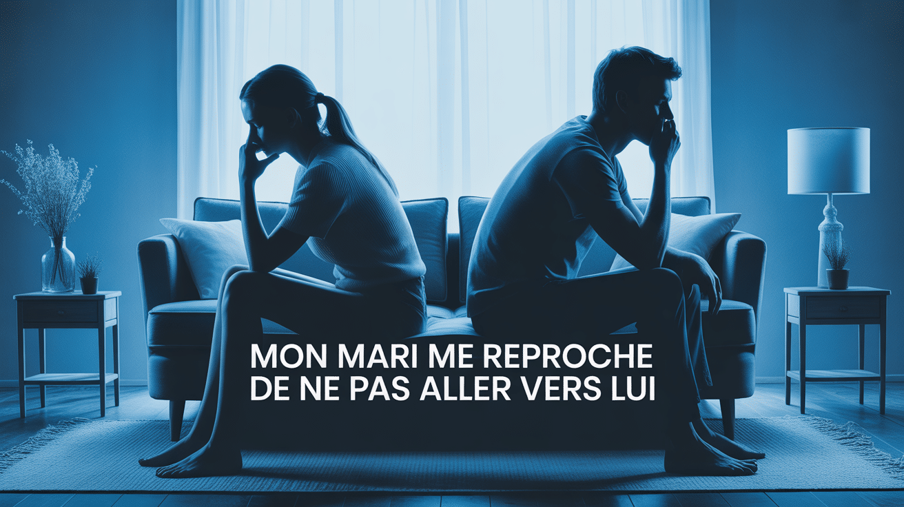 Couple dos à dos, distance émotionnelle, mari reproche communication