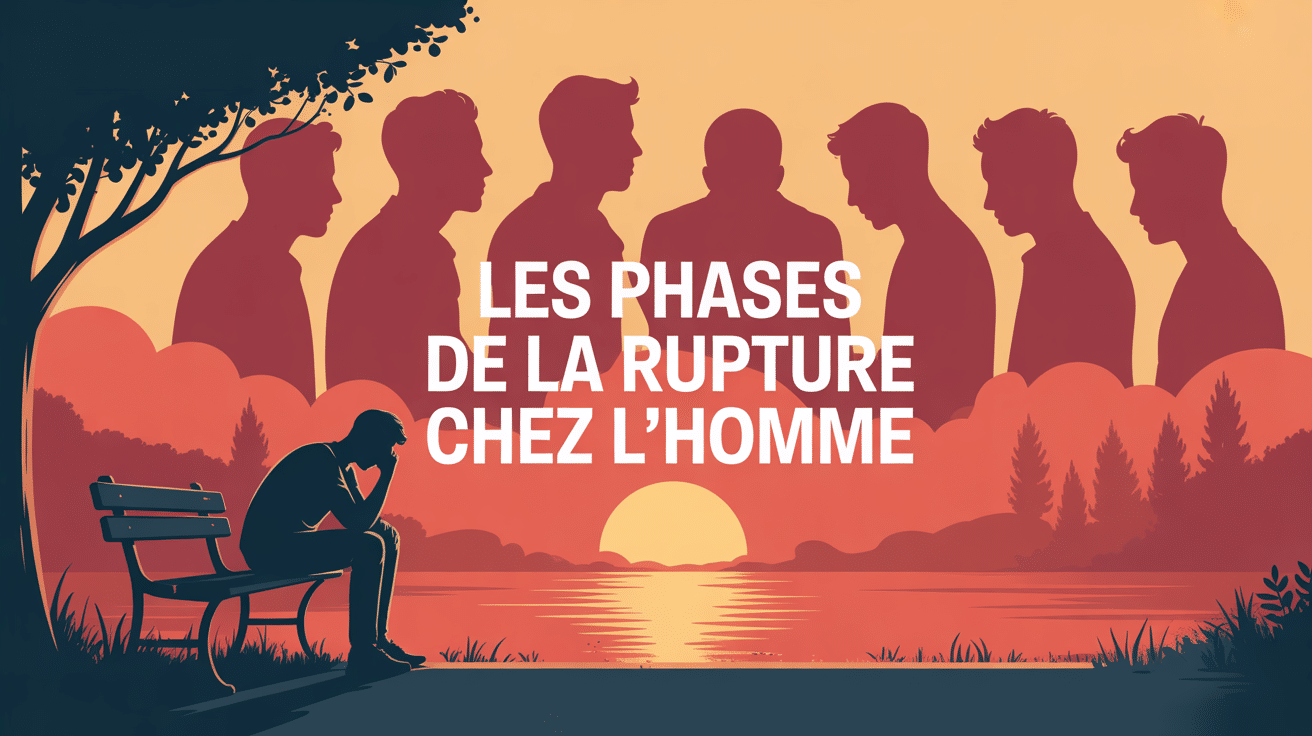 Homme solitaire, silhouettes émotionnelles, rupture amoureuse masculine