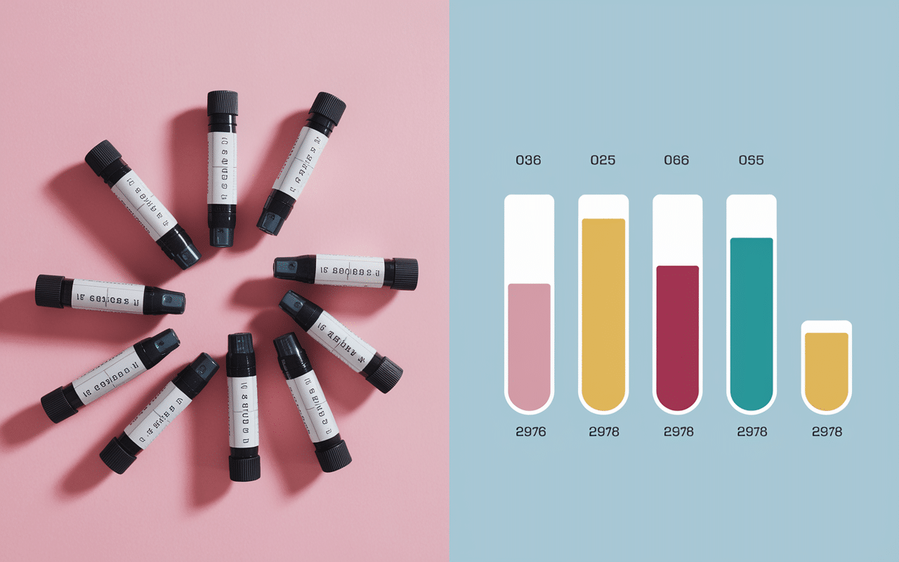 Graphiques d'analyse de prise de sang à jeun