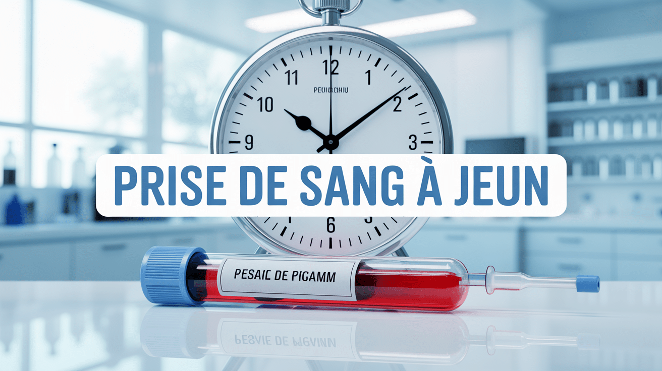 Tube de sang et aiguille pour prise de sang à jeun