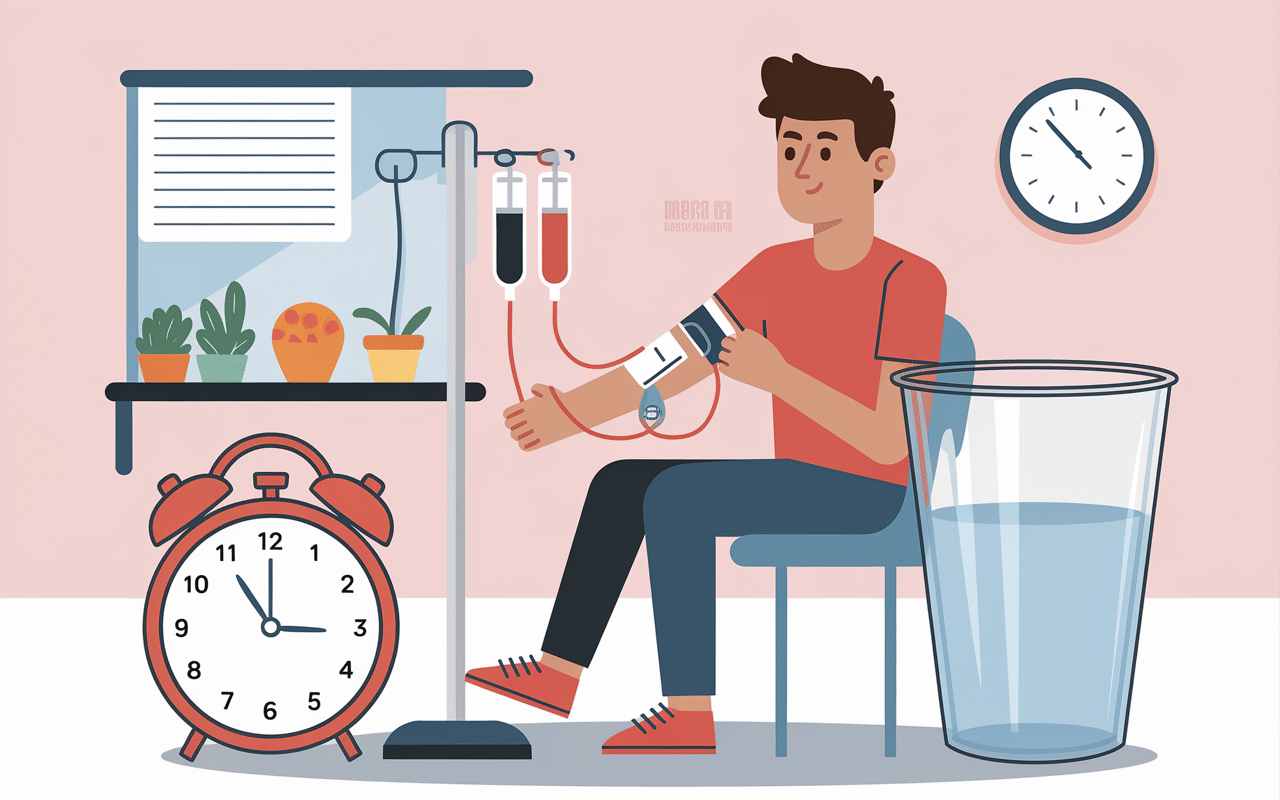 Patient prêt pour prise de sang à jeun