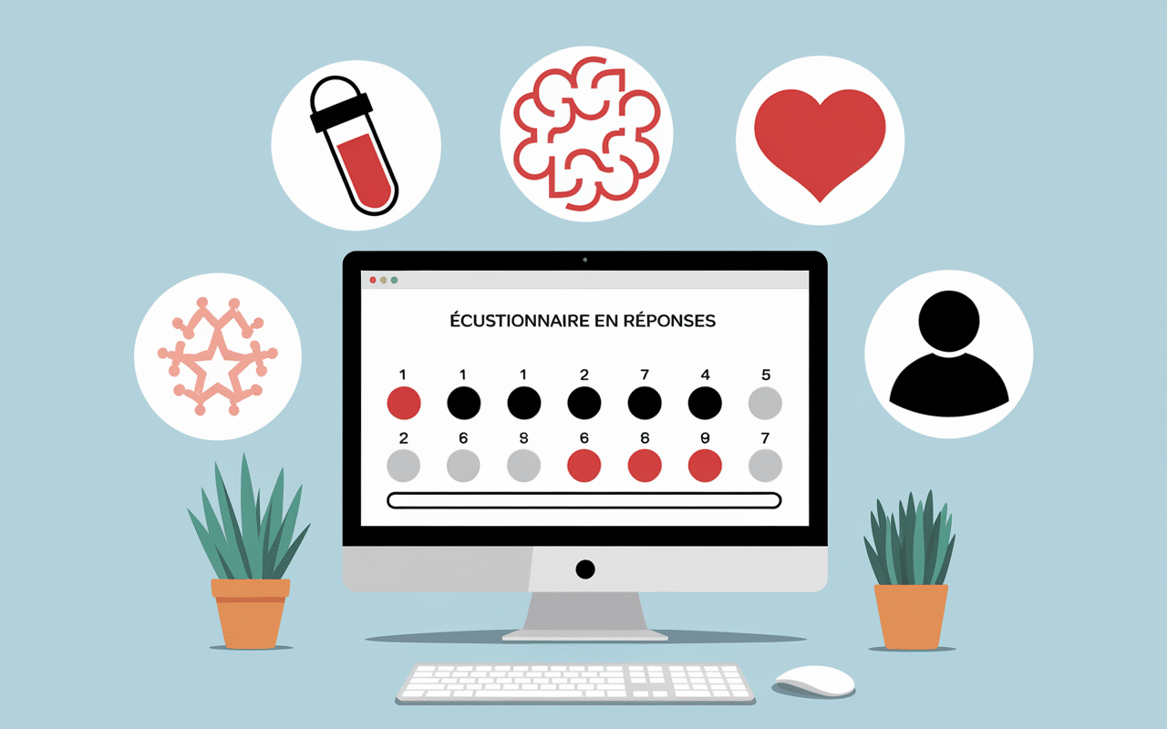 Écran de test HPI gratuit avec échelles et symboles cognitifs