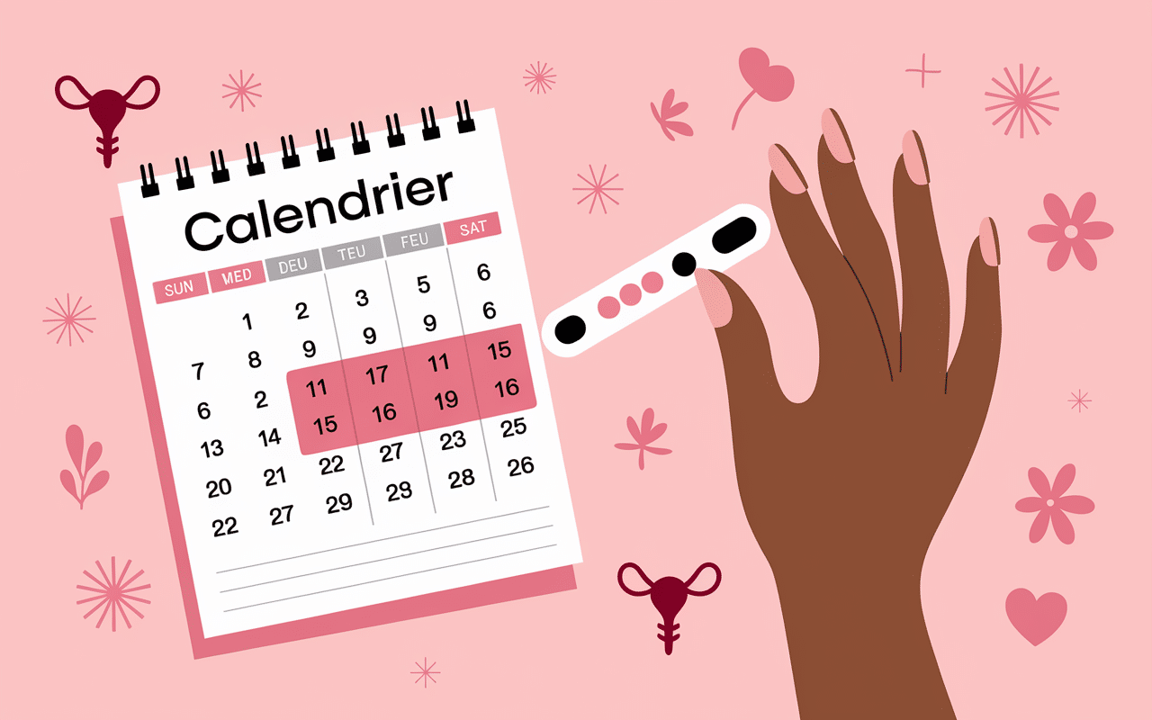 Calendrier cycle et test d'ovulation