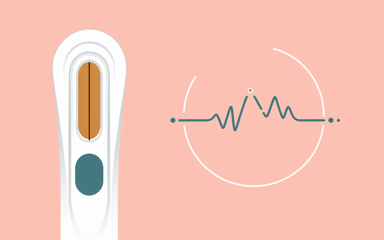Close-up test d'ovulation et pic hormonal LH