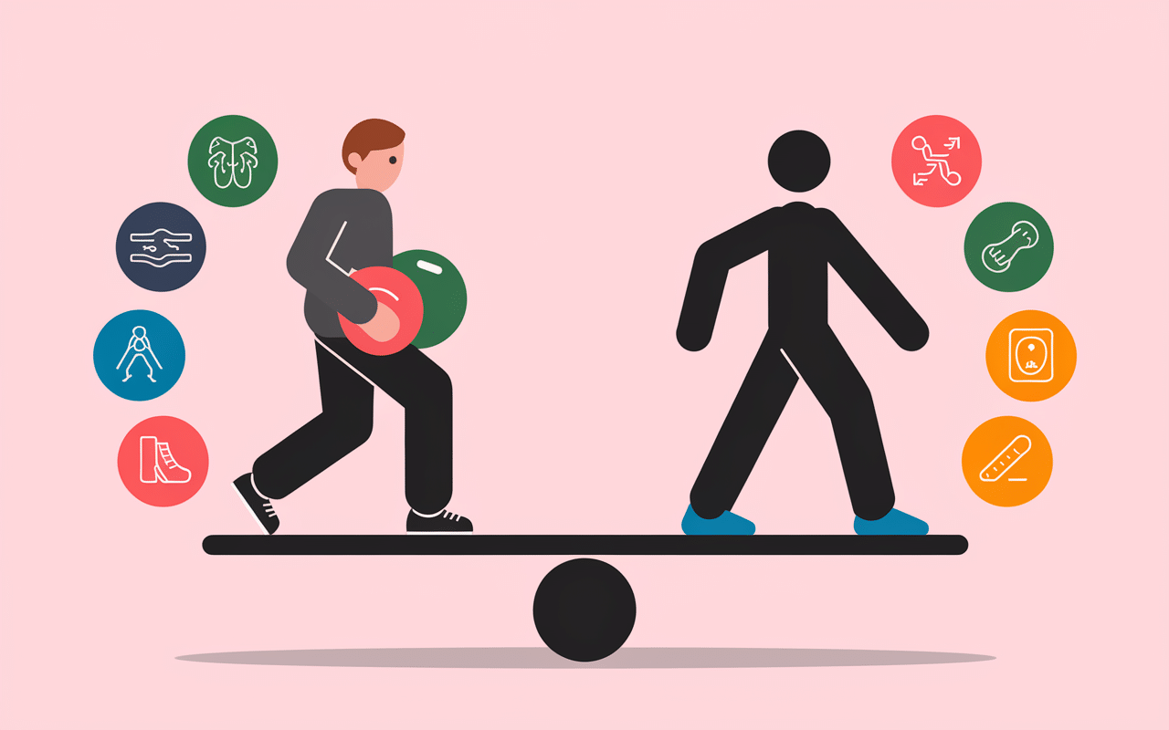 illustration balance facteurs duree epine calcaneenne