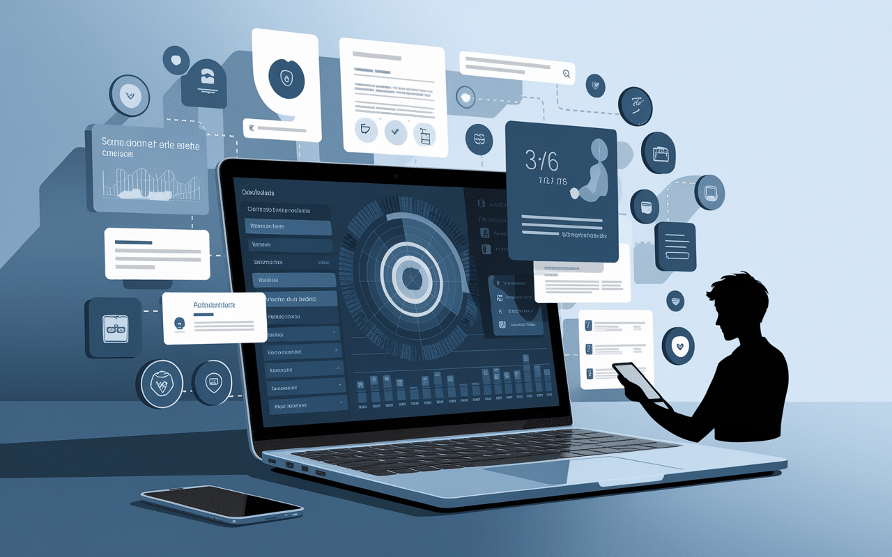 illustration-hcr-bien-etre-espace-client-interface-numerique