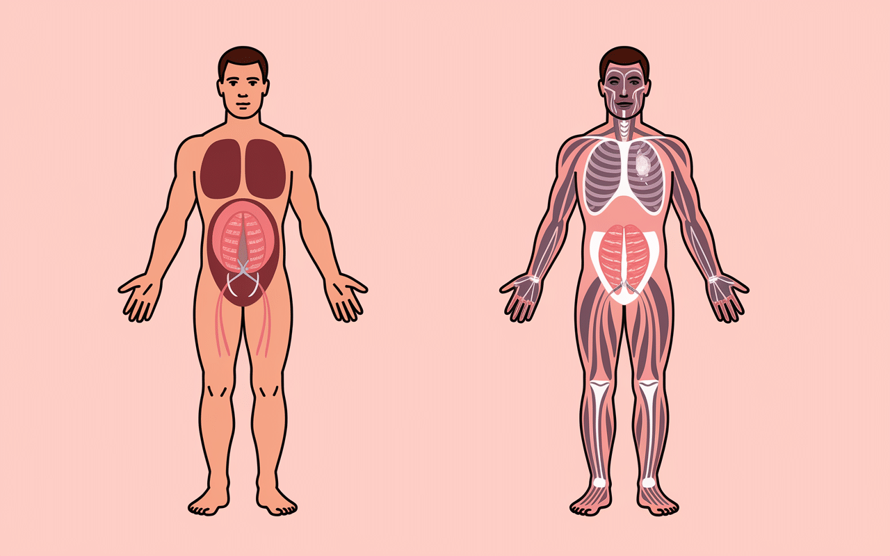 Diagramme posthectomie anatomie avant après