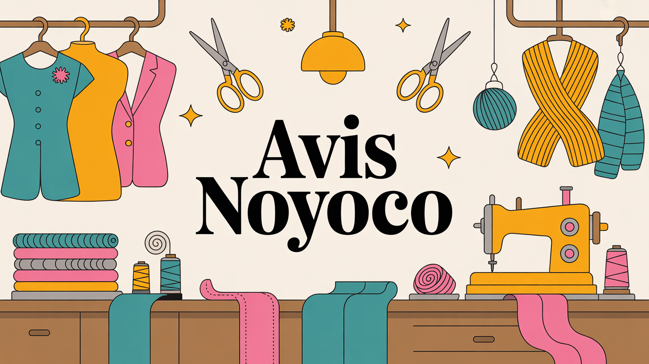 Illustration stylisée atelier couture Noyoco