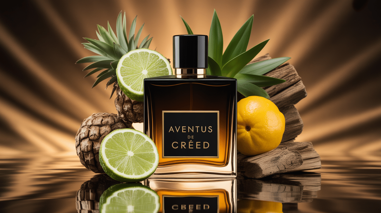 Flacon Creed Aventus avec notes olfactives