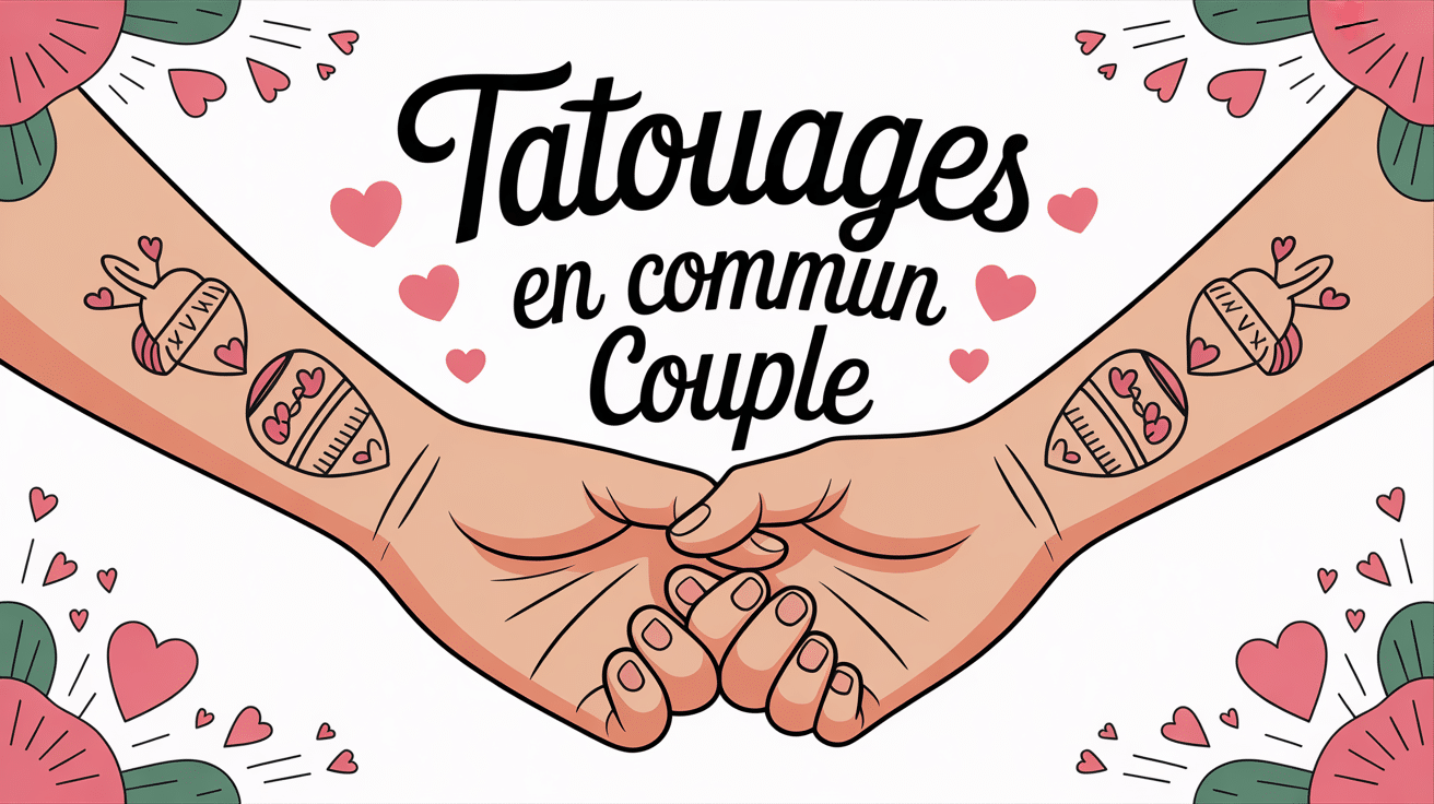 Tatouages en commun couple sur poignets entrelacés