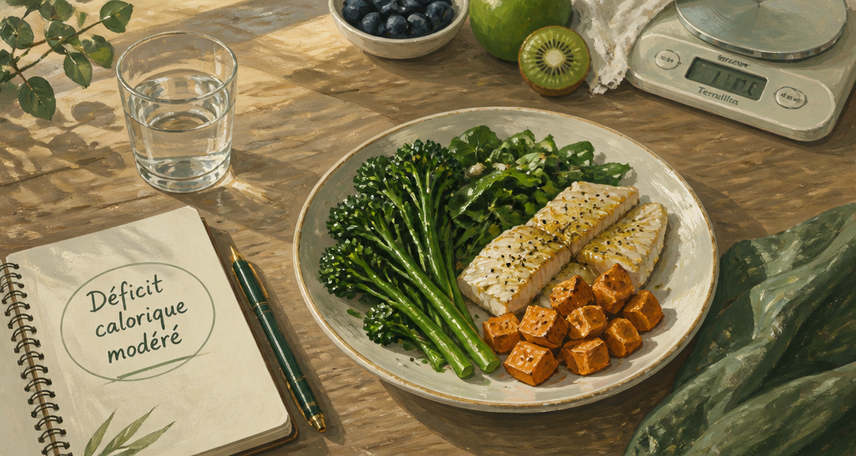nutrition perdre du poids assiette légumes poisson