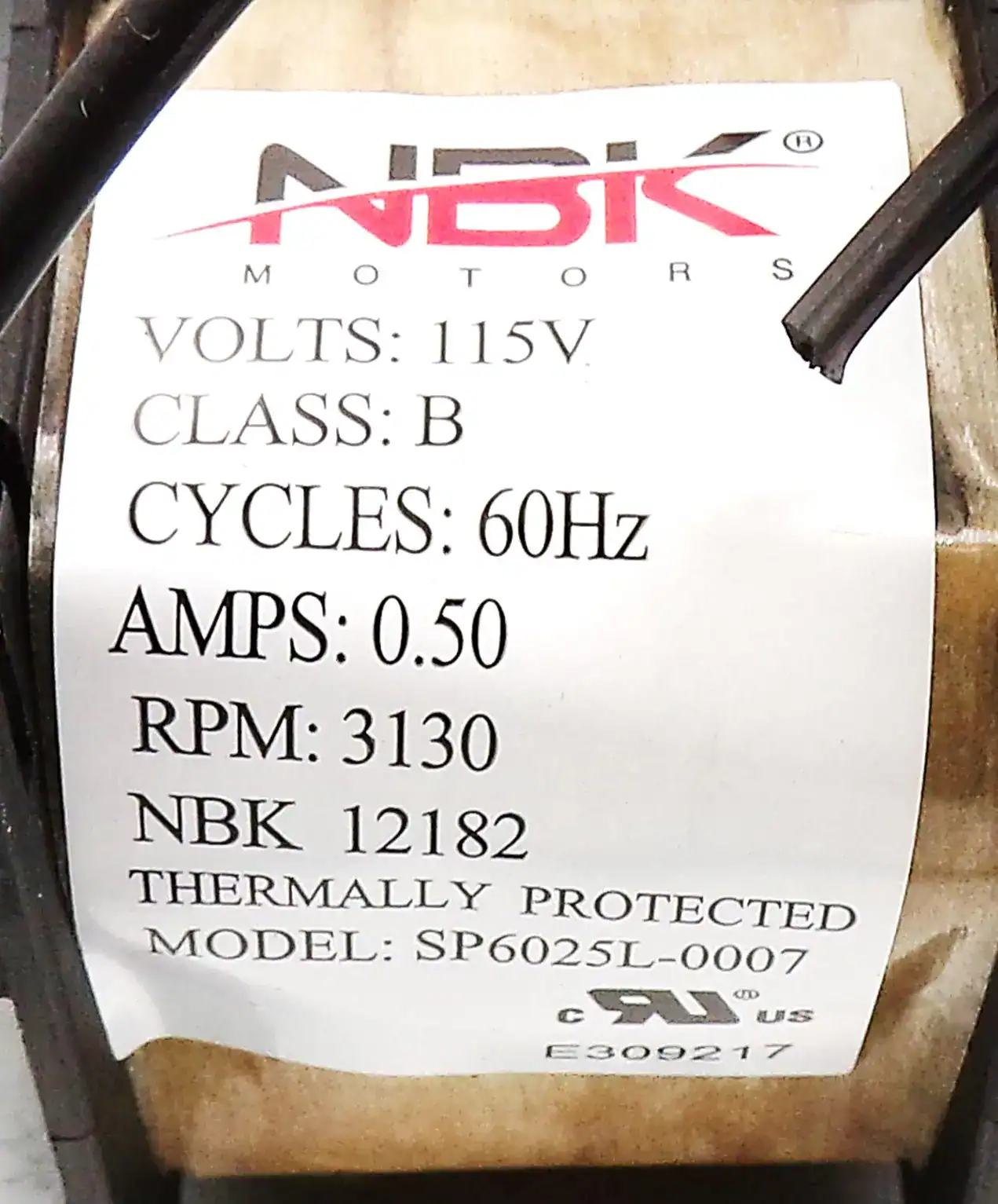 NBK-12182 STOVE BLOWER 115V, 60HZ, PHASE 1.5, RPM 3130 - Image 4