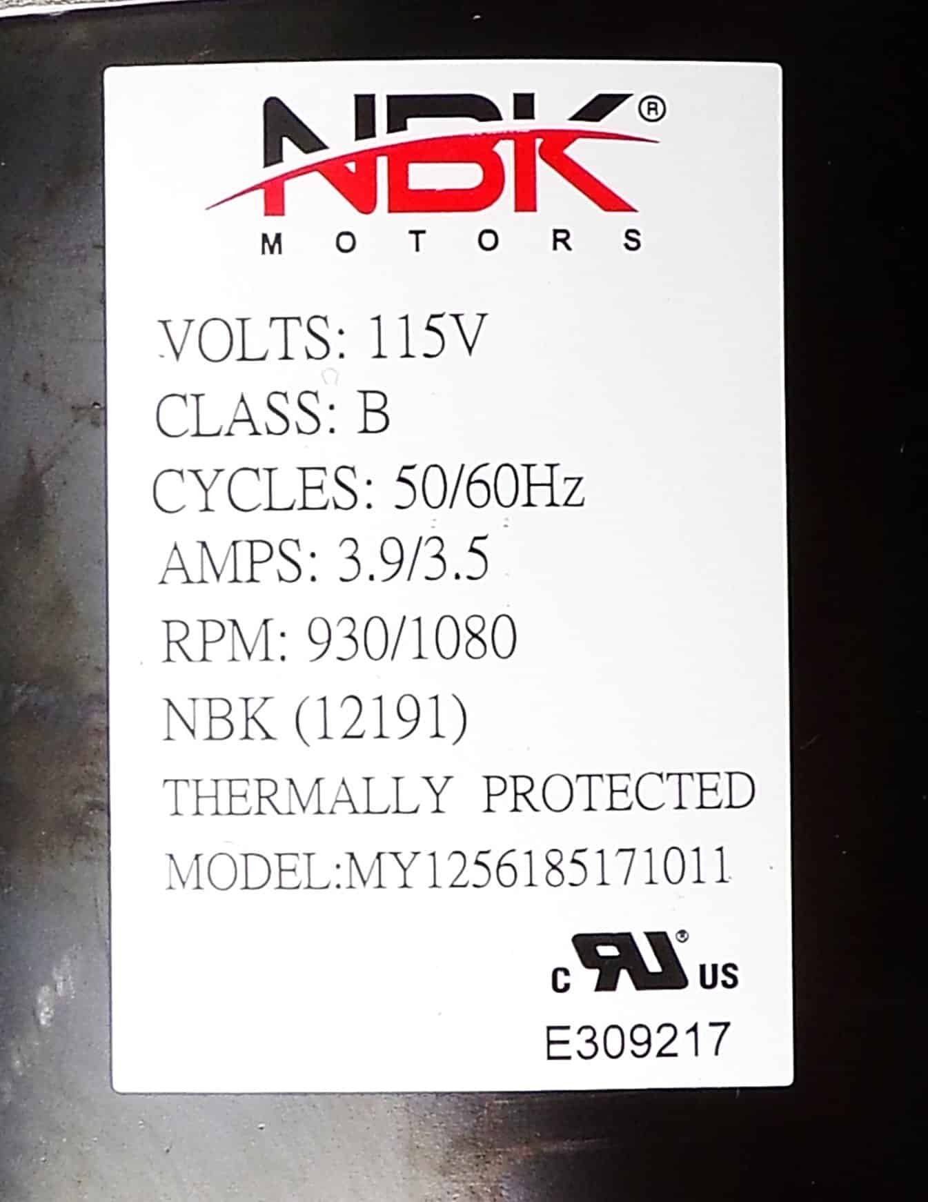 NBK-12191 BLOWER MOTOR, Centrifugal 115V - Image 3