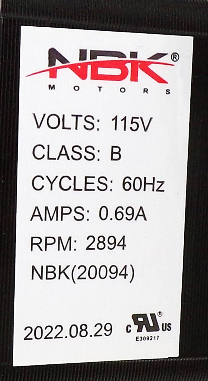 NBK-20094 BLOWER MOTOR, EXHAUST - Image 5
