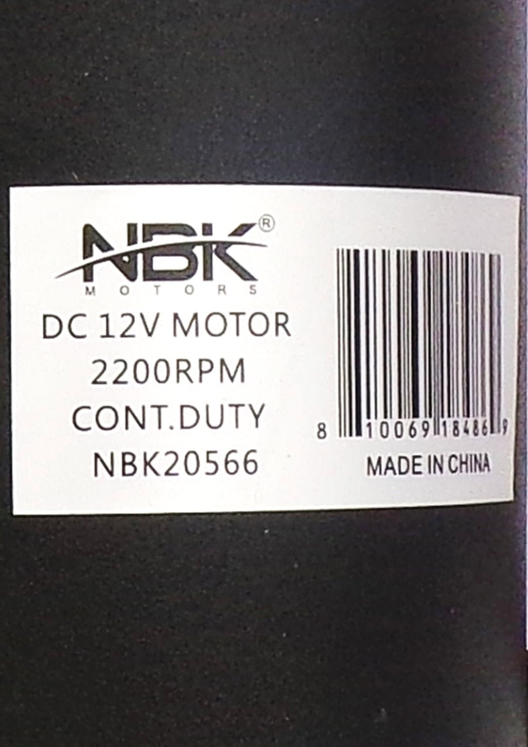 NBK-20566 232682 MOTOR DC 12V W/GASKET, 42W, 2600 RPM - Image 3