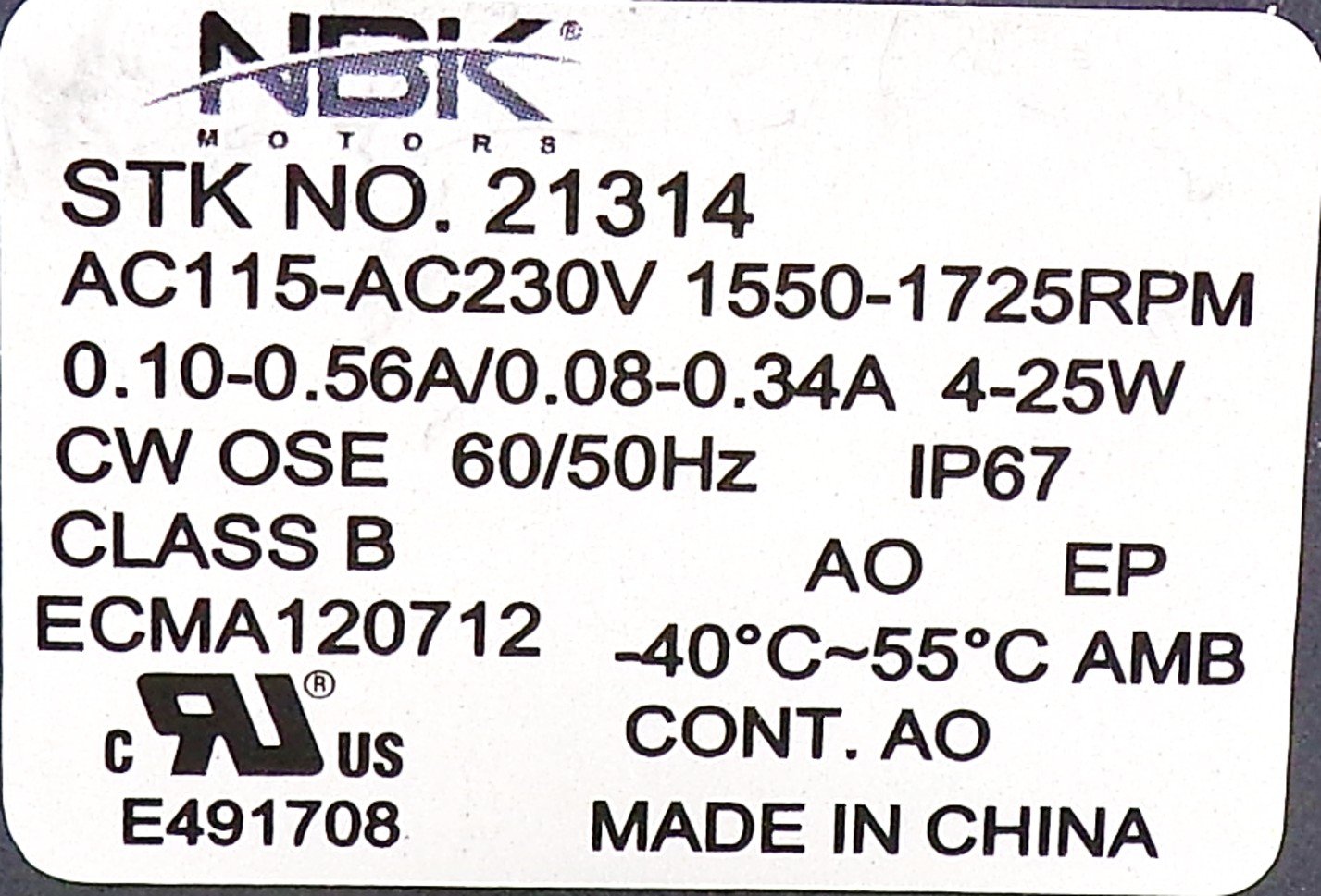 NBK-21314 ECM REFRIGERATION MOTOR 115/230V, 4-25W, 1550-1725 RPM - Image 3