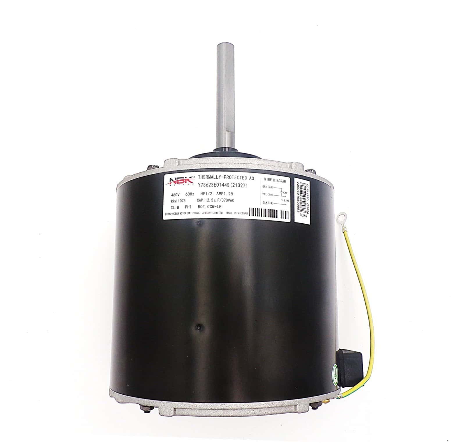 NBK-21327 CONDENSOR MOTOR 460 1/2 HP, 1075 RPM