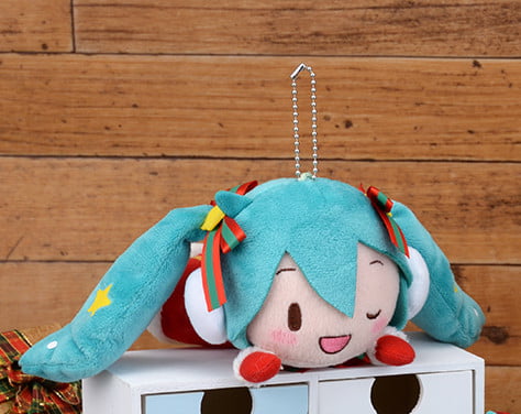 Nendo Addicts - Taito - Vocaloid Hatsune Miku Xmas Wink Keychain Plush