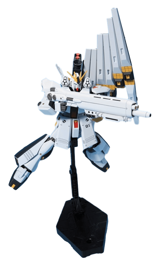 Nendo Addicts - Bandai - Mobile Suit Gundam Char's Counterattack Nu Gundam (heavy Weapon System) Hg Pose1
