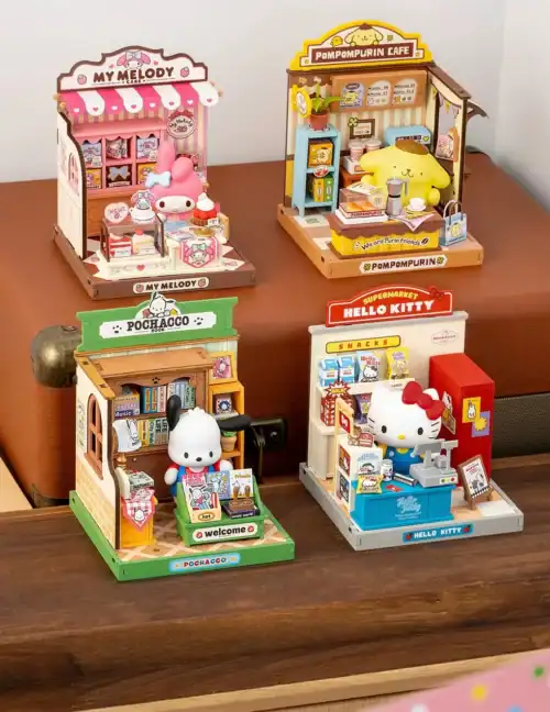 Nendo Addicts - Robotime - Rolife Cute Store Manager Hello Kitty Super Snack Shop 1
