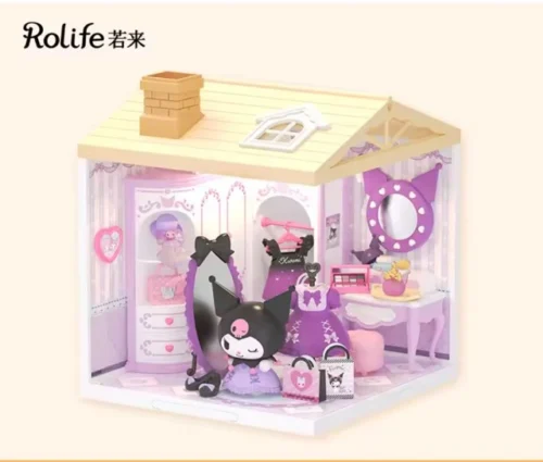 Nendo Addicts - Robotime - Rolife Super World Sanrio Kuromi Miniature Wardrobe Playset