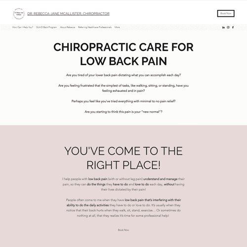 Chiropractic care for low back pain, chiropractor, pain relief, low back pain treatment, wellness clinic.