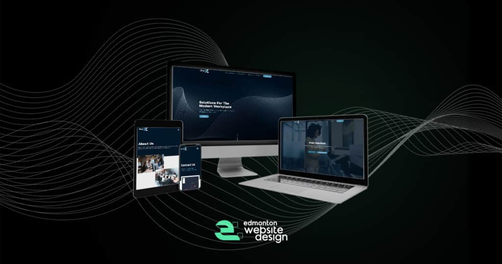 Responsive website design across desktop and mobile devices showcasing modern digital solutions.