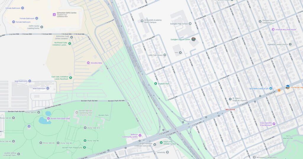 Map showing the layout of Central Park in New York City, highlighting pathways, lakes, and surrounding streets.