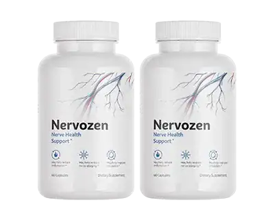 Two bottles of Nervozen dietary supplement displayed together representing a dual supply package for nerve health support