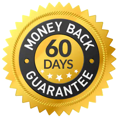 Nervozen 60-day money-back guarantee seal ensuring customer satisfaction and risk-free purchase