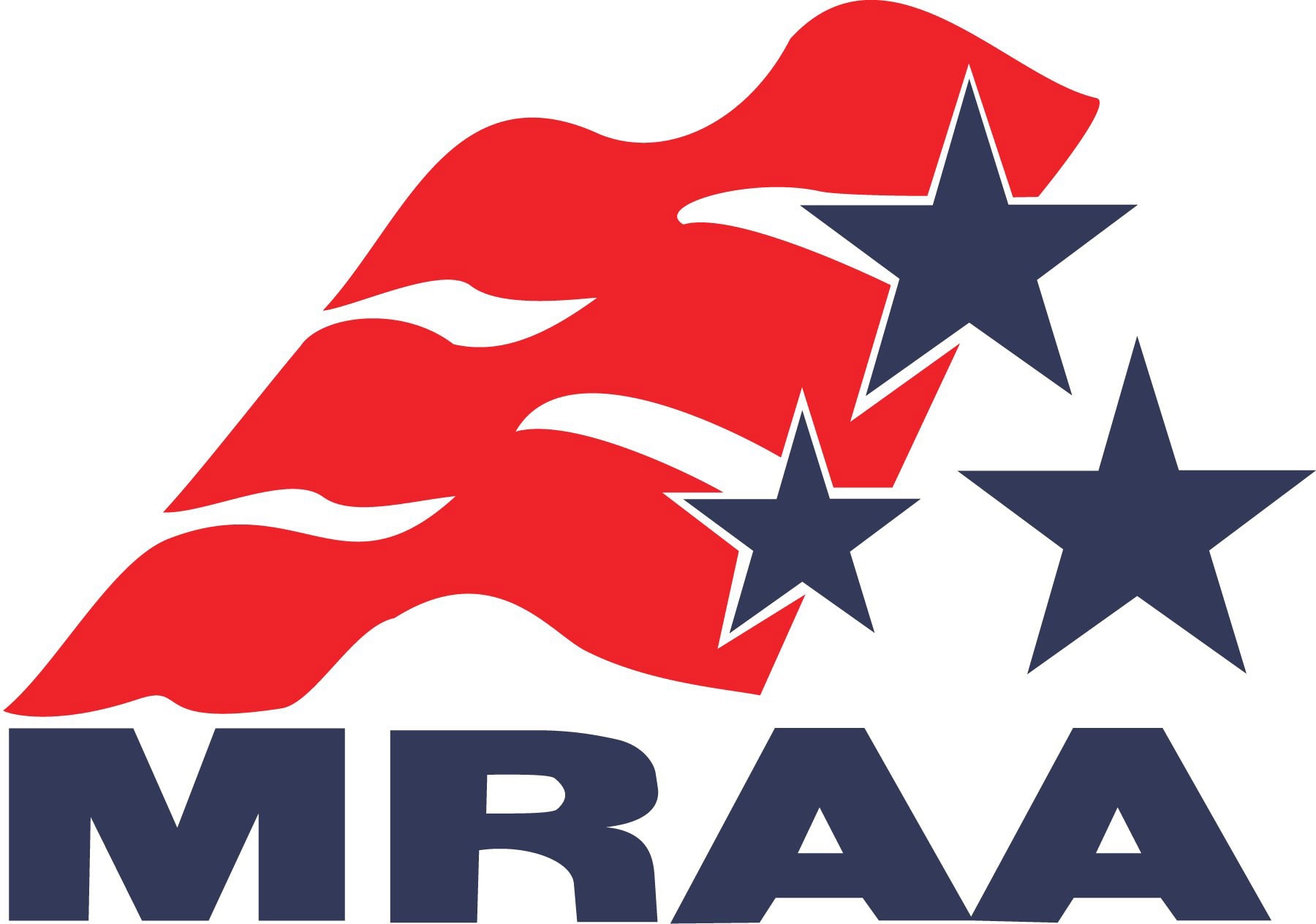 MRAA logo with red, white, and blue stars and stripes.