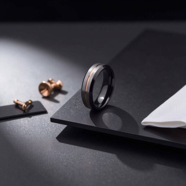 Elegant Man's Ring in choice of 6mm or 8mm width