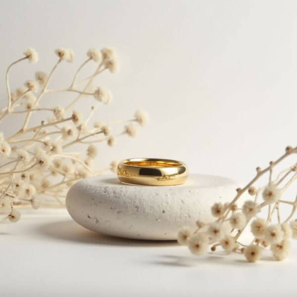 Men's Wedding Band - Gold Tungsten