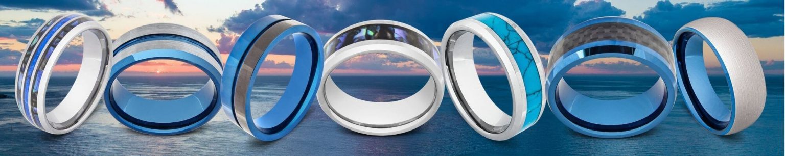Range of Blue Rings for Men